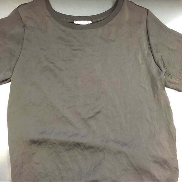 ZARA Contrasting Satin Finish T-shirt  Sz S - Picture 4 of 5